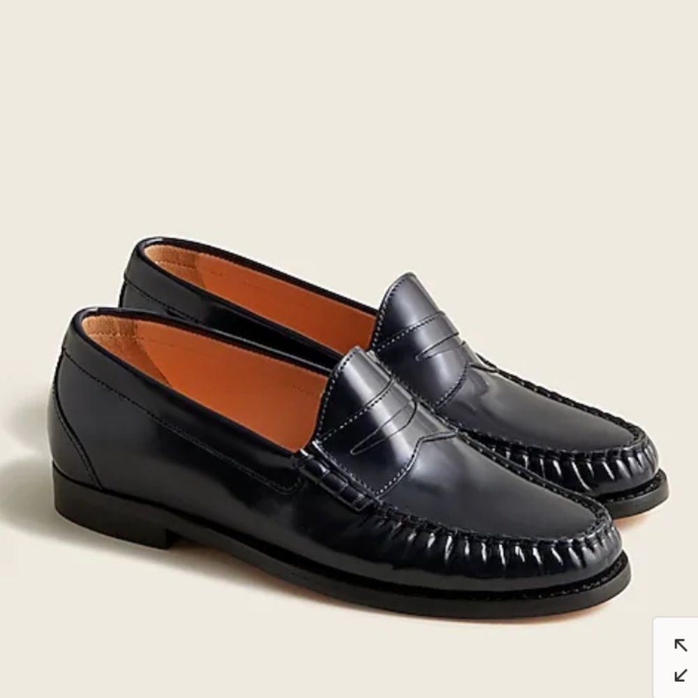 J. Crew Black Leather Loafers